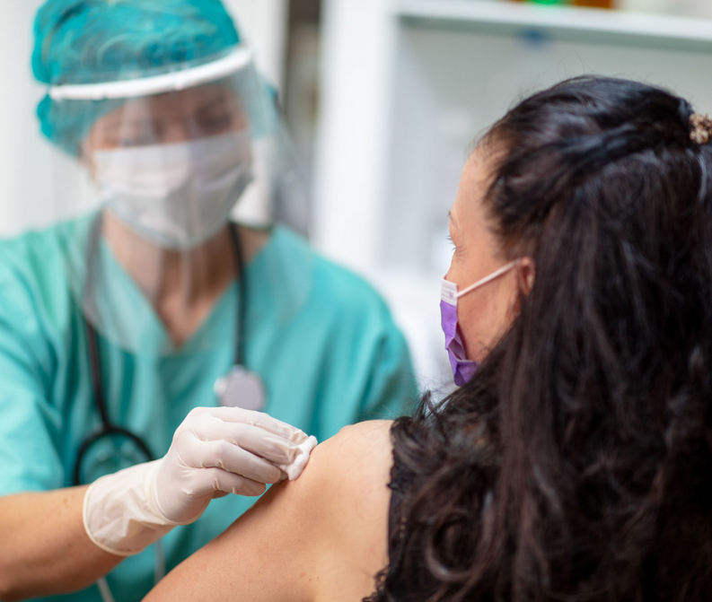 vax Woman receiving vaccination